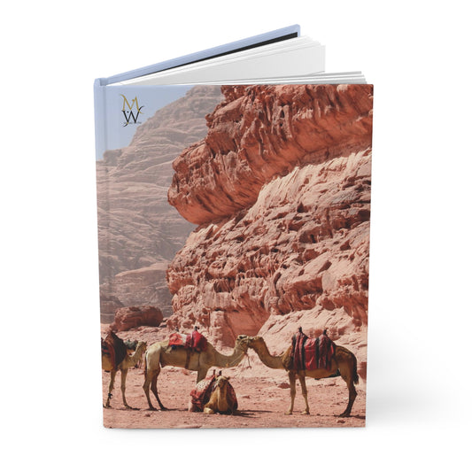 Camels in the Desert - Hardcover Journal Matte