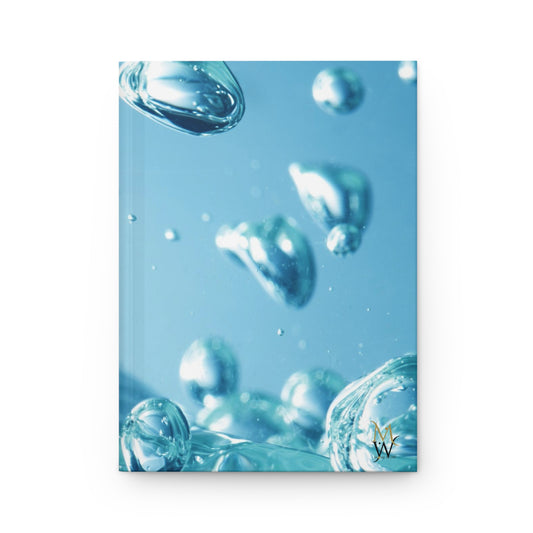 Water Droplets Hardcover Journal Matte